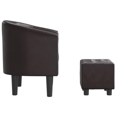 Sillón Tub Plegable Marrón miniatura 6