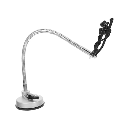 CHILDWEET Suction Cup Hair Dryer Stand Holder Adjustable Stainless Steel Bracket for No Drill Installation Versatile Hair Dryer Rack Organizer for Home Salon Use