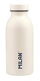 Neutro MILAN Botella isotérmica de acero inoxidable 354 ml serie 1918, blanco