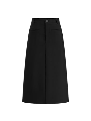 CIDER Elegant Midi Skirt for Women Versatile High Waist Office Casual Workwear Skirts