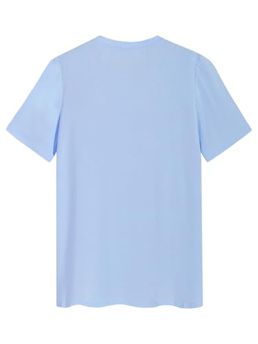 Image of Latuza Men's Viscose Sleep Shirt Soft V-Neck Pajama Tops 3 Pack