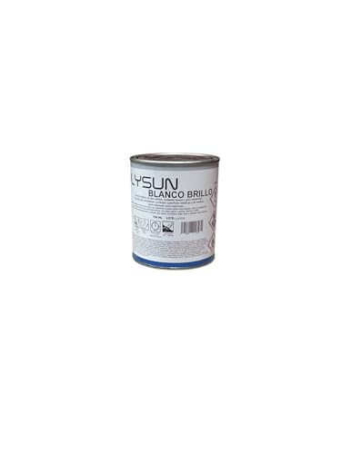 IPLISA IPLYSUN Pintura Esmalte Sintético de 750ml al disolvente para hierro, metal y madera, interior y exterior en Blanco y Negro (Negro Satinado)