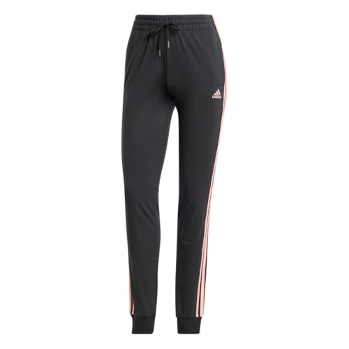 Image of adidas Womens 3-Stripes Drawstring Sweatpants Training Casual - Black