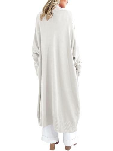 Image of Danedvi Womens Long Cardigan Sweaters 2026 Spring Chunky Knit Oversized Slouchy Open Front Warm Coats with Pockets