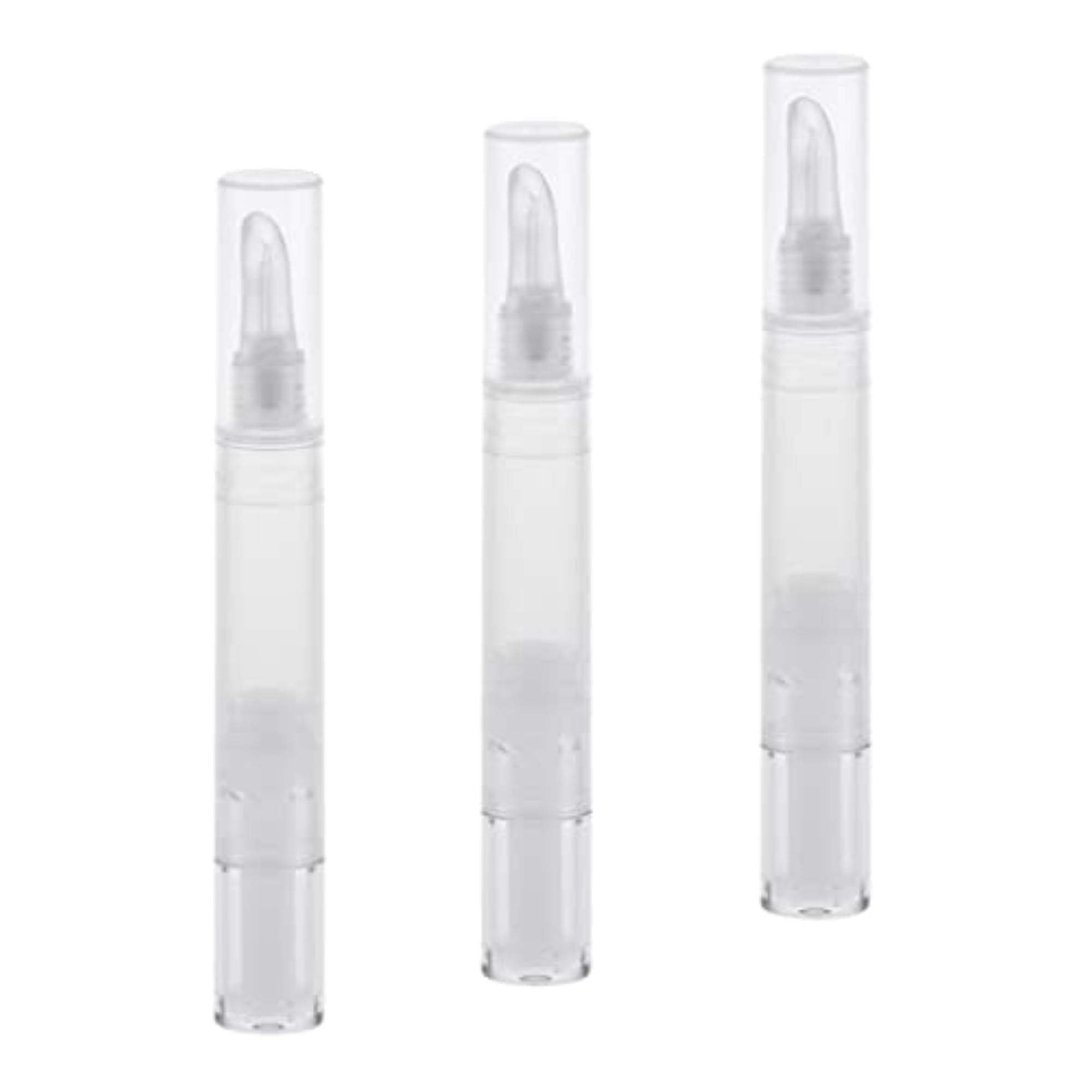 3pcs Empty Twist Pen Silicone Head Makeup Bottle, 5ml