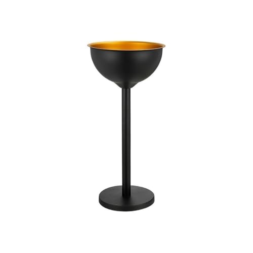 Cubos de hielo, Cubo de vino de hielo for fiesta en casa, cubo de hielo Vertical de acero inoxidable, cubo for champán, lavabo grueso for vino de hielo al aire libre Cubos de hielo para fiestas(Black)