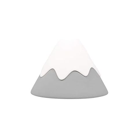 DesignNest Night Light, Snow Mountain lamp, Tap Control&Timer Setting, Soft Silicone, Dimmable, Soft Eye Caring, Rechargeable, Portable, Nursery Lamp, Kids Safe, Fuji Mountain, Kawaii, Gift (Grey) Cover