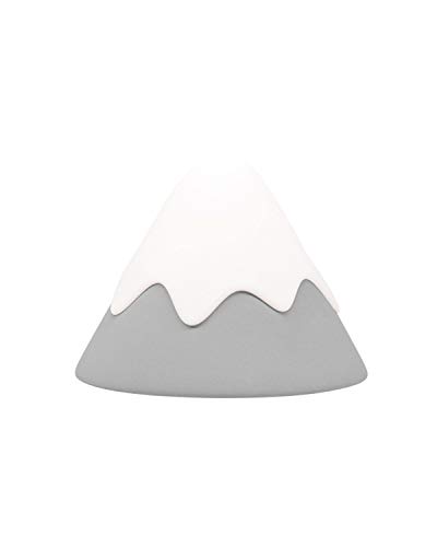 Night Light, DesignNest, Snow Mountain lamp, Tap Control&Timer Setting, Soft Silicone, Dimmable, Soft Eye Caring, Rechargeable, Portable, Nursery Lamp, Kids Safe (Grey)