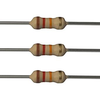 Image of BRANDED Carbon Film Resistor 1 /4 watt 4 Band Tolerance 5% - Total 100pcs Value (12K Ohms)
