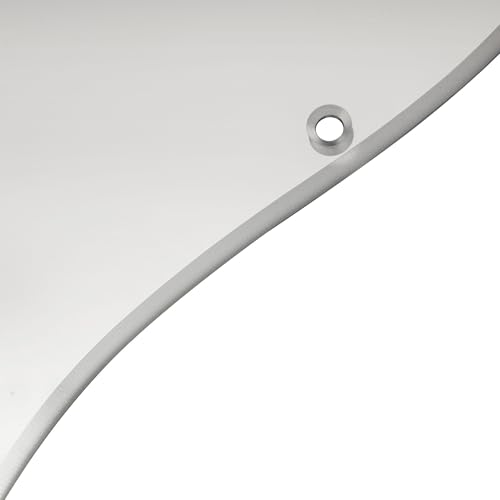 Image of Musiclily SSS 11 Hole Strat Guitar Pickguard for Fender USA /Mexican Made Standard Stratocaster Modern Style, 1Ply Silver Mirror Acrylic