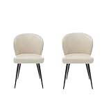 【Chaises de salle à manger ergonomiques avec dossier】 : Les chaises de salle à manger rembourrées sont ergonomiques.Le dossier souple et le coussin d'assise rempli de mousse favorisent une bonne posture assise et réduisent le risque de mal de dos ou d'inconfort.
