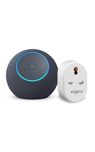 Image of All-new Amazon Echo Dot Max, Alexa speaker with 3X bass and room-filling sound, hands-free smart home management, Bluetooth, Graphite, combo with 16A Smart Plug
