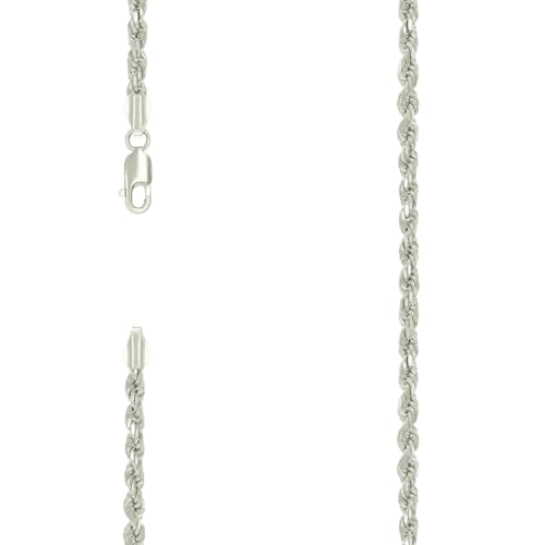 Chaîne creuse en argent 925 homme et femme collier maille 3,5 mm longueur 56 cm