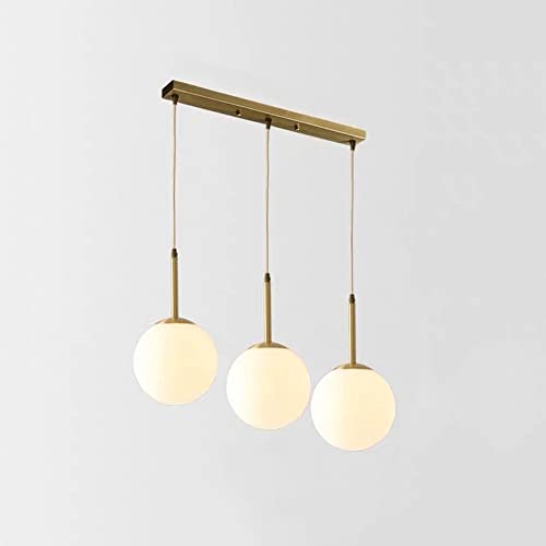 Décoratif de Salon QHQQXN, Source de Lumière Triple en Laiton pour Salle à Manger Moderne