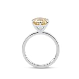 BWDHJLEY Anillo de eternidad de moissanita, anillo de boda para mujer, 6 garras, solitario de oro blanco, anillo de compromiso, anillo de compromiso de oro blanco de 9 quilates, L 1/2, Oro blanco de