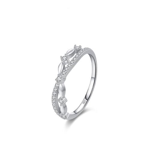 Bague de fiançailles simple argent 925, éclat durable anti-ternissement