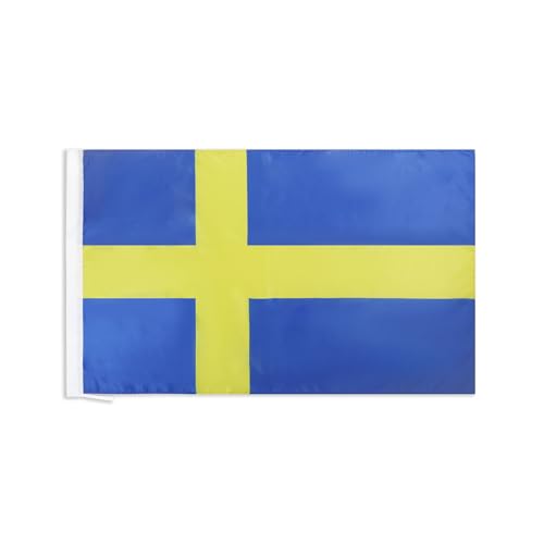 AZ FLAG - Flagge Schweden - 150x90 cm - Schwedische Fahne 90 x 150 Cm Scheide Für Mast - Flaggen Feiner Polyester