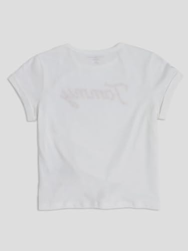 Image of Girls Logo Regular Fit Cotton T-Shirt