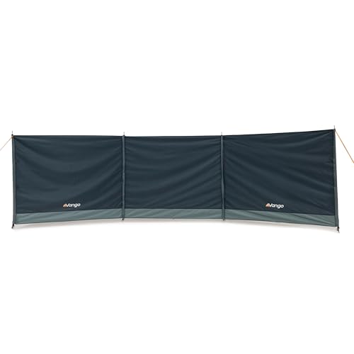 Vango Family Windbreak - PowerPlus Steel Poles, Fire Retardant Fabric, 4,000mm Waterproof Sentinel Active Plus Material, High Visibility Guylines, Compact Carry Bag for Camping, Beach (Sentinel Blue)