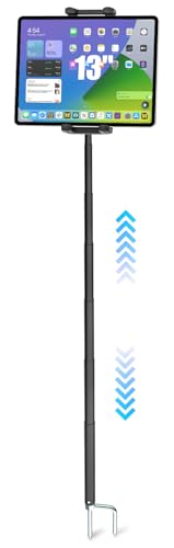 Kolasels Tablet Tripod for Outdoor [57' Metal Monopod] iPad Tripod Stand for Camping, Travel, Field, Parties, Gatherings, Compatible with iPad Pro 12.9, Mini, Air, and 4-13' Tablet and Cell Phones