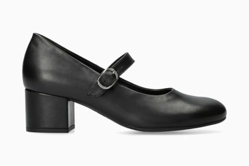 Mephisto - Fermeture Ballerines TOPAZE Noir en Cuir - Hauteur Talon Boucle - 5, Noir , 40 EU