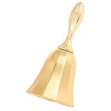 HORIALENCE 金属製手持ち呼び鈴 レトロデザイン快適グリップ 店舗 レストラン用伝統呼び出しベル ホテルサービス向け清音響く宴会 受付対応