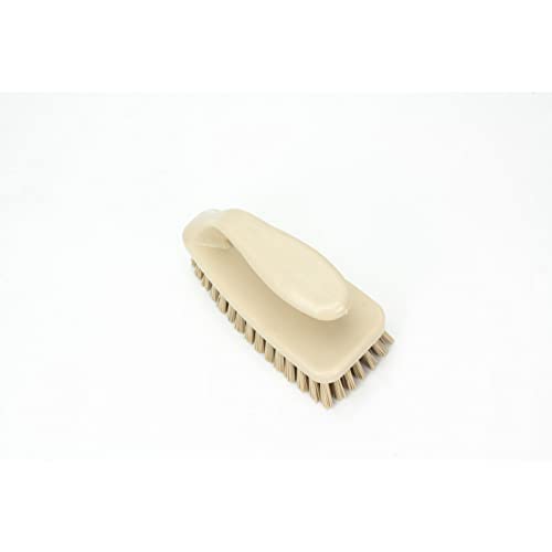 Image of SPARTA Scrub Brush with Iron Shaped Handle and Stiff Bristles, Heavy Duty Scrubber Brush for Kitchen, Bathroom, Shower, Tile, Sink, Carpet and Bakepans, Polypropylene, 6 Inches, Tan, (Pack of 6)