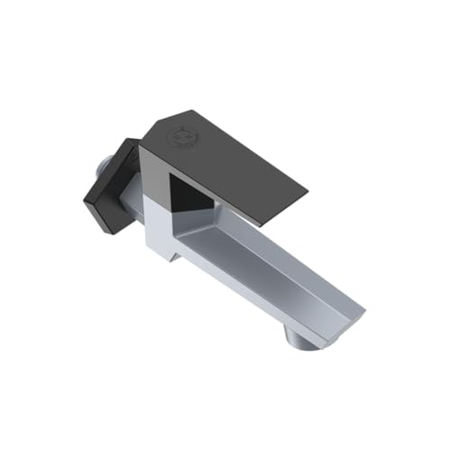 Image of RN Bib Cock Long Body Foam Flow Water Tap for Bathroom & Kitchen with Flange Superior Plastic Taps (PTMT) RNG2009B33 Metallic Grey-Black Dual | 15mm(1 /2 inch) Cartridge