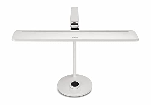 Philips LED VDTMate Desk Lamp 14W Light [Warm to Cool White - White] For Home Indoor Lighting, Reading, Study, Office and Work.
