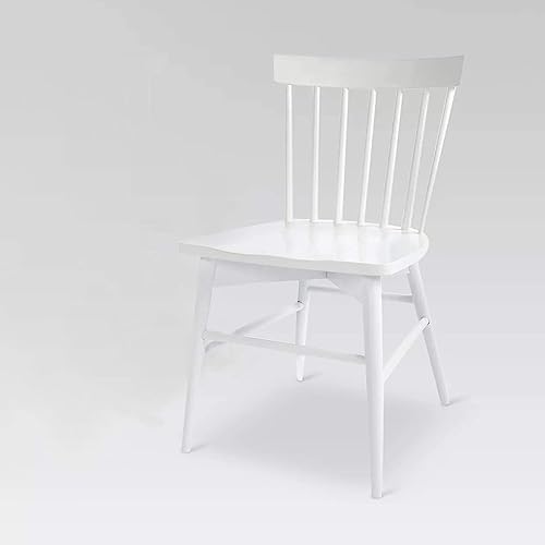 Image of APRODZ Mango Wood Dining Chairs Only | Wooden Set of 2 Dinning Chair for Kitchen & Dining Room Chair for Cafeteria Living Room Home, Bedroom, Cafe and Hotels (White)