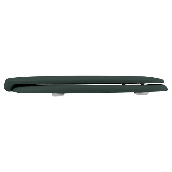 Spirella Neela Thermo Hard Toilet Seat Matt Dark Green ABS Chrome Hinges, 44 x 37 cm - Image 4