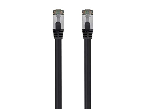 Câble réseau Ethernet Monoprice Cat8 26AWG S/FTP - 5 pieds - Noir, 2GHz, 40Gbps, 3dB de marge, Cuivre Nu Pur, PVC - Série Entegrade
