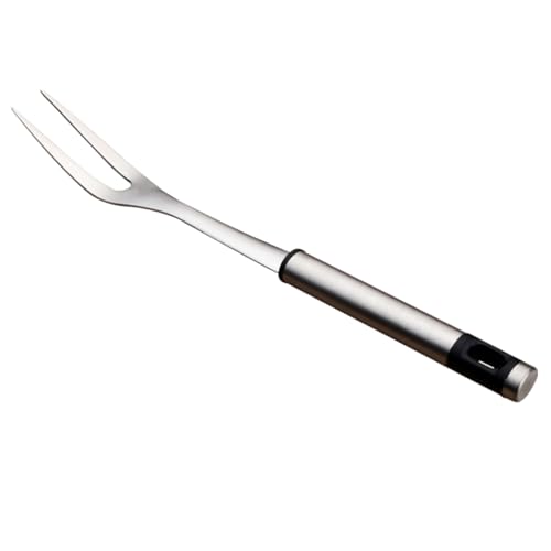 POPETPOP Stainless Steel Barbecue Forks Roasting Utensils for Grilling Sausages Bacon and Vegetables Easy to Clean Bbq Supplies for Outdoor Cooking and Camping