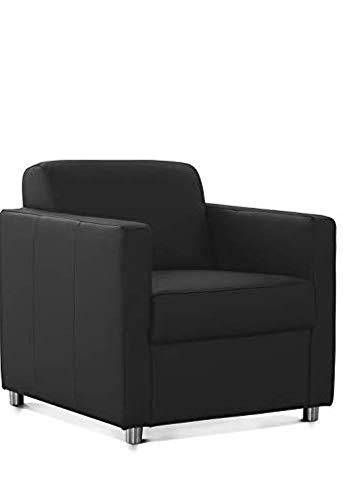 CAVADORE Corianne Sessel, mit Federkern, Ledersessel Design, 78 x 80 x 83, Echtleder: schwarz