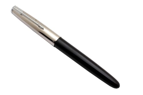 Image of Hero Pen Original Fountain Pen | Aerometric Fountain Pen with Extra Fine Nib Stainless Steel Cap Black Pen for Student and Hero 616 Doctor Model - Black