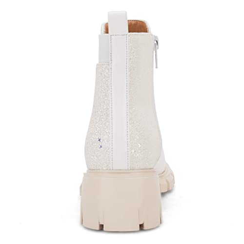 Ermonn Girls Ankle Boots Chelsea Glitter Side Zipper Non-Slip Outdoor Fashion Booties for Toddler/Little Kid/Big Kid4