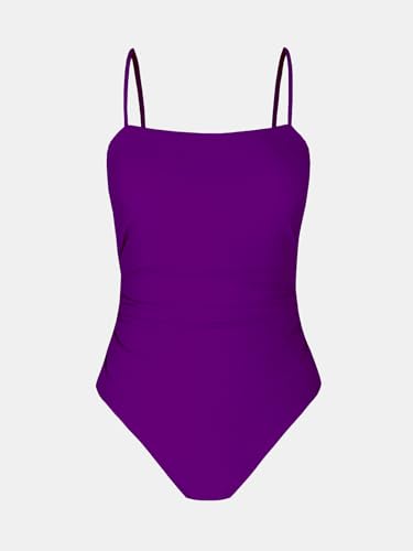 Image of CUPSHE Women Swimsuit One Piece Bathing Suit Square Neck Cutout Back Tummy Control with Adjustable Spaghetti Straps