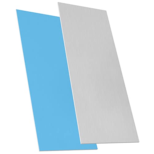 2Pack 6061 T651 Aluminum Sheet Metal 6 x 16 x 1/8 (0.125”) Inch Flat Plain Aluminum Plate Covered with Protective Film, Heat Treatable Rectangle 3MM Aluminum Metal Plate for Industrial, Crafting