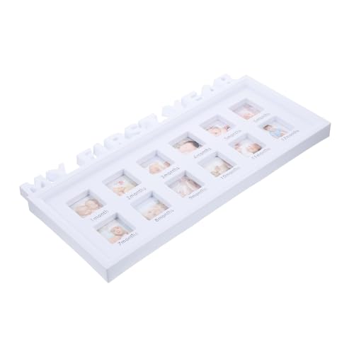 ULDIGI Growth Photo Frame Monthly Keepsake Display for Stylish Desktop Decoration for Nursery Record Special Moments Like Step