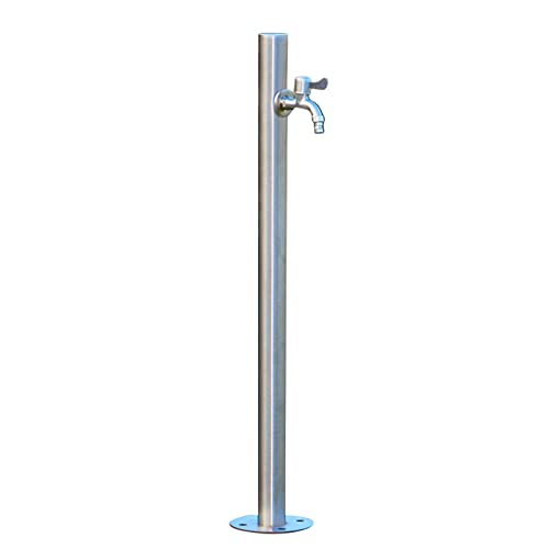 Edelstahl Wassersäule Outdoor Wetterbeständig Garten Wasserhahn Freistehende Wasserstation mit eingebauter Pumpe - Frostschutz für alle Jahreszeiten