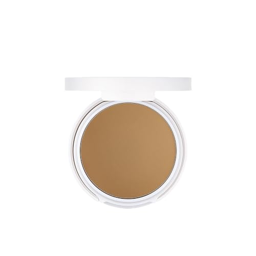 Image of FLOWER Beauty By Drew Barrymore Light Illusion Perfecting Powder - Powder Foundation + Setting Powder for Makeup - Medium Buildable Coverage - Natural Glow + Flawless Finish - (Mocha)