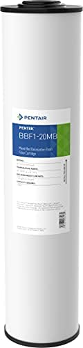 Pentair Pentek BBF1-20MB Big Blue Deionization Water Filter, 20" x 4.5", Semiconductor-Grade Mixed Bed DI Resin, 1850 Grain Capacity, 16 Megohm Output