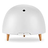 ZEIGGA LAB Essential Oil Diffuser Ultrasonic Cool Mist Humidifier,Bamboo Fiber+Real Wood Aroma Diffuser 200ML,Adjustable Mist Mode, Auto Shut-Off & Interval Timer Office Home Study Yoga,Cream