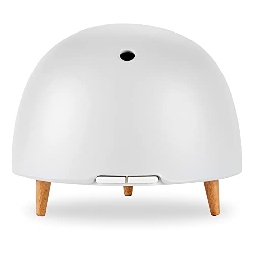 ZEIGGA LAB Essential Oil Diffuser Ultrasonic Cool Mist Humidifier,Bamboo Fiber+Real Wood Aroma Diffuser 200ML,Adjustable Mist Mode, Auto Shut-Off & Interval Timer Office Home Study Yoga,Cream