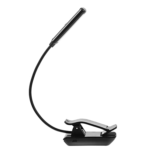 VILLCASE 1Set Rechargeable LED Clip Lamp Durable Reading Light for Music Bedside Use with Design and Balanced Light Distribution for Musicians and Book Lovers