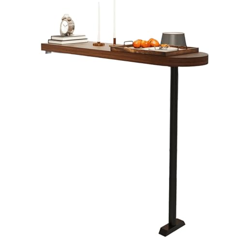 Barra Bars Cocina Simple Madera Maciza Montada en La Pared Mesa de Bars con Patas de Metal Mesa Alta para Salón, Comedor, Bari(C,100x35x105cm)