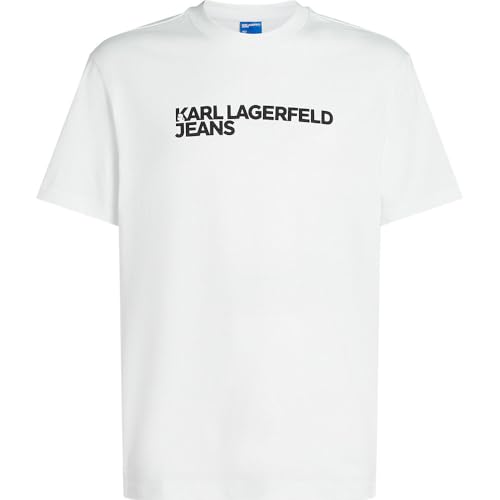 Karl Lagerfeld Jeans Regular SS Essential tee Camiseta, Blanco, XL Hombres