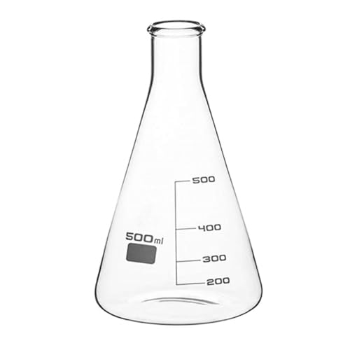 FUNOMOCYA Erlenmeyer Flask Laboratory Flask Narrow Neck Flask Graduated Flask Flat Bottom Boiling Flask Laboratory Volumetric Flask Lab Suction Flask Conical Flask Glass Transparent
