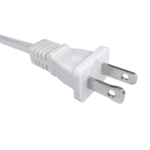 10 FT Extension Cord, White, 2 Prong Power Cable,2 Outlet 18Awg 10A 125V by Musunpara - Used condition - Image 4