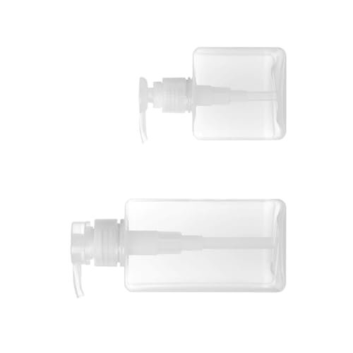 SKISUNO 2 piezas Botellas de Viaje Vacías y Dispensador Plástico Recargable para Loción y Gel Corporal Portátil